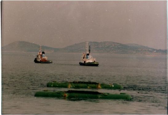 Podvodno tegljenje tankera prema uvali Remetić